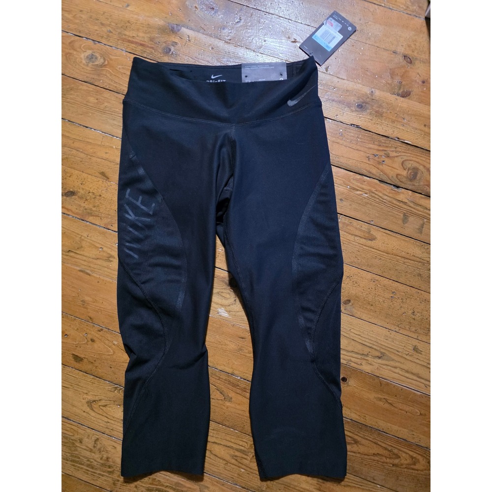 Nike‎ Womens Legend Tight Dri-FIT Training Crop Leggings Black 885685-010 Size M